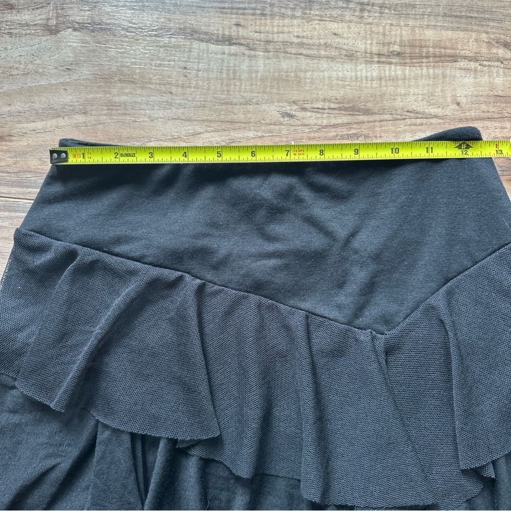 SOLD NWT CASADEI asymmetrical Skirt S Y2K Whimsigoth Fairy Grunge Black Flowy - Picture 5 of 7